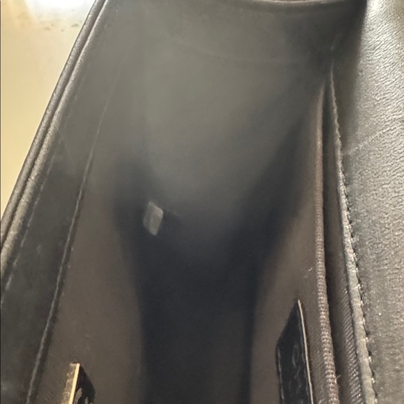 Black Boy Style Crossbody Bag With Silver Hardware Genuine Leather Lambskin - Picture 7 of 10